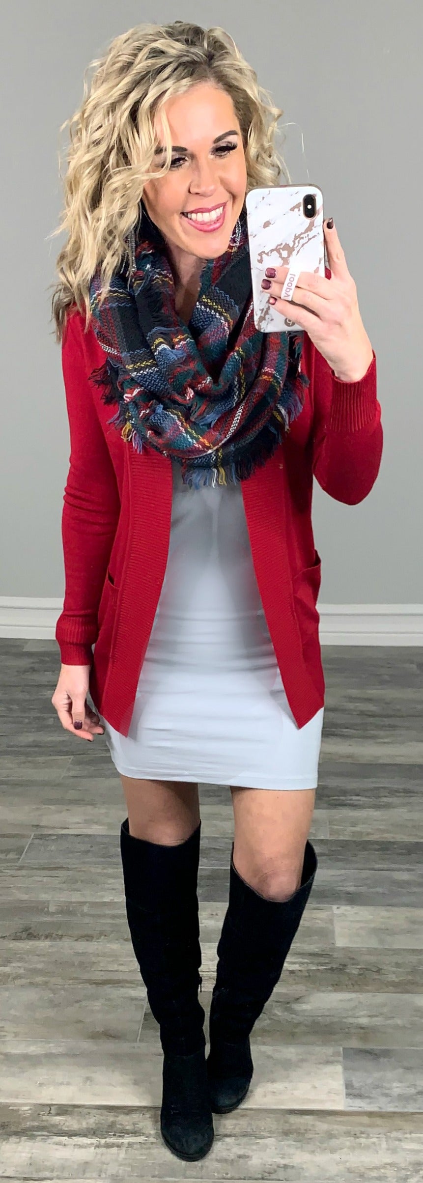 Been Here Waiting Cardigan - Red-flannel-privityboutique-Privity Boutique, Women’s Fashion Boutique in Mesa, Arizona