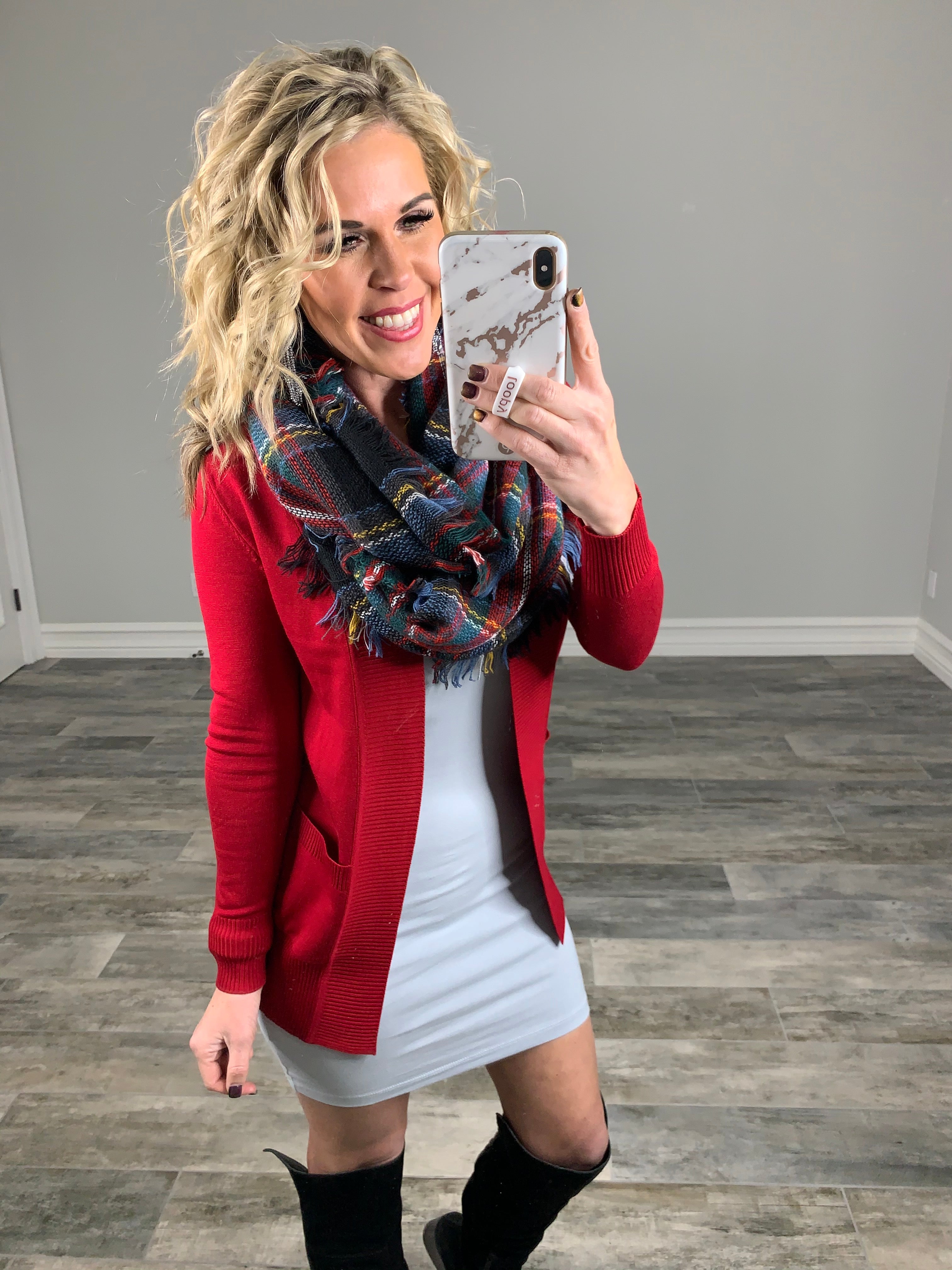 Been Here Waiting Cardigan - Red-flannel-privityboutique-Privity Boutique, Women’s Fashion Boutique in Mesa, Arizona