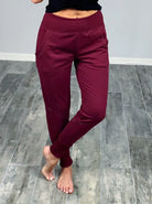 Lounging Around Joggers - Burgundy-palazzo-privityboutique.com-Privity Boutique, Women’s Fashion Boutique in Mesa, Arizona