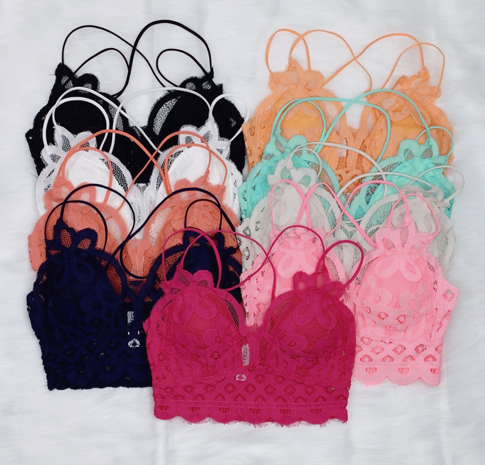 Buy Assorted Recycled Lace Bralette 2 Pack - 8, Bras