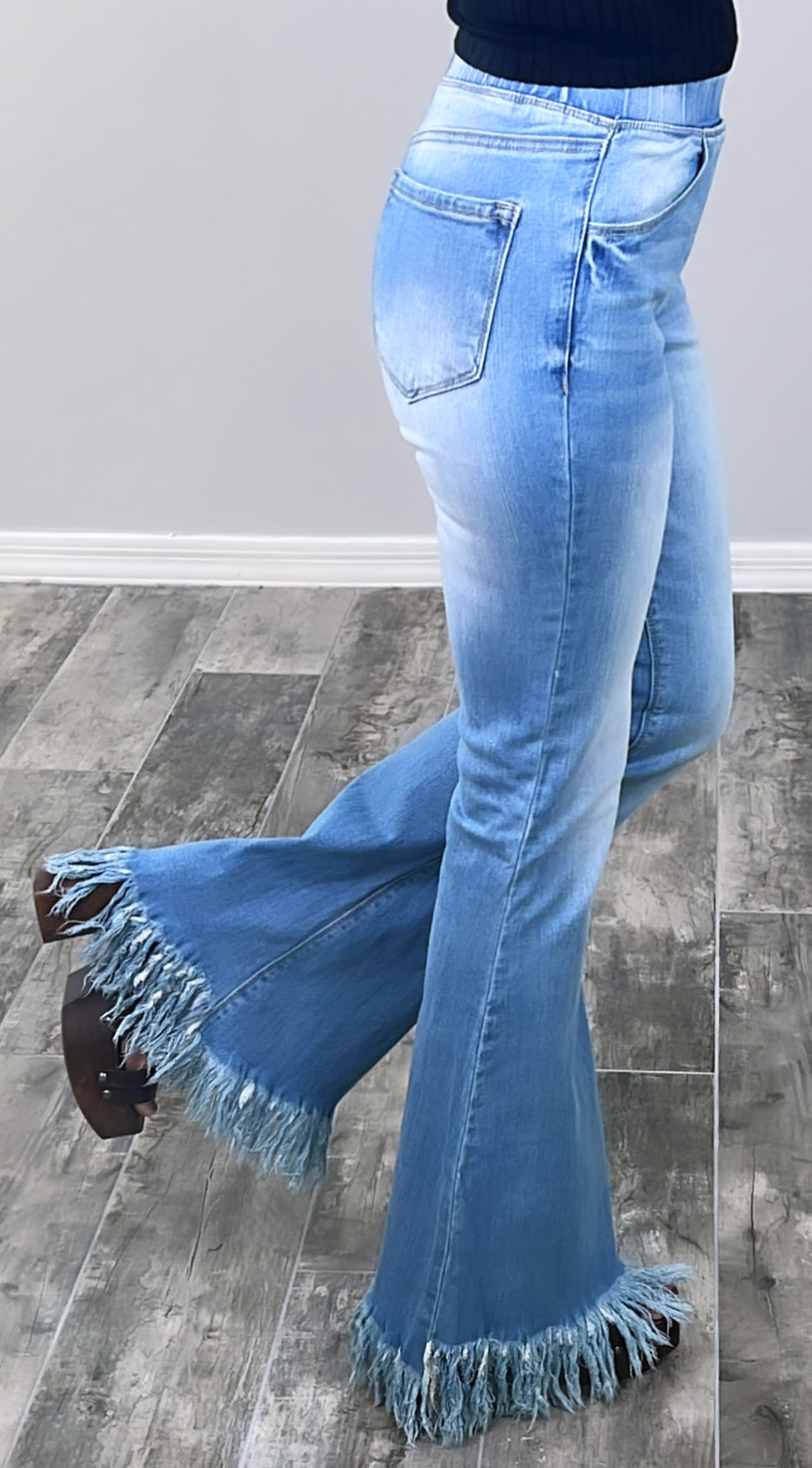 Freedom Calls Light Wash Flare Fringe Jeans-palazzo-privityboutique.com-Privity Boutique, Women’s Fashion Boutique in Mesa, Arizona