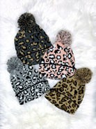 Snow Leopard Beanie - Multiple Colors-privityboutique-Privity Boutique, Women’s Fashion Boutique in Mesa, Arizona