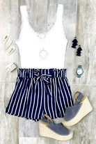 Take Notes Shorts - Navy-Dress-privityboutique.com-Privity Boutique, Women’s Fashion Boutique in Mesa, Arizona