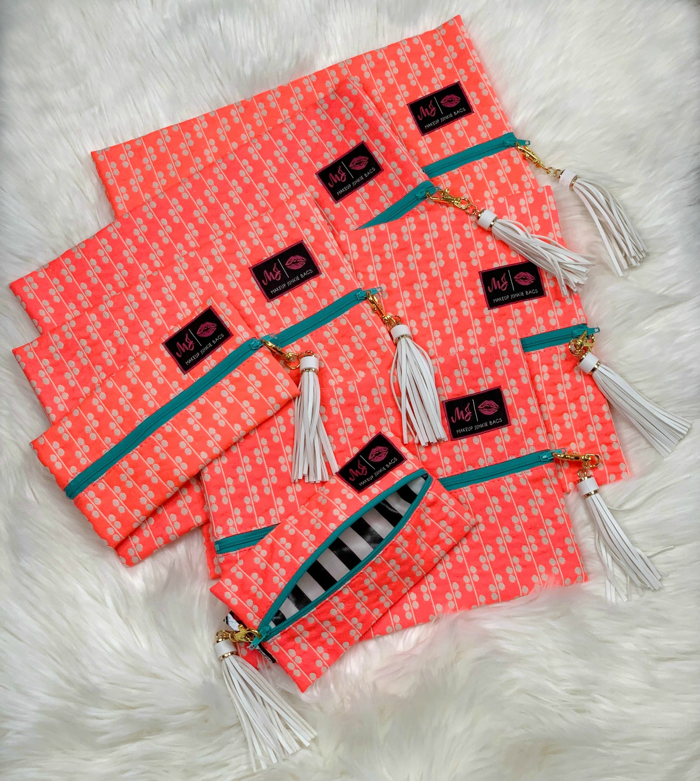 MakeUp Junkie Bags - Coral Crush-makeup bag-privityboutique-Privity Boutique, Women’s Fashion Boutique in Mesa, Arizona