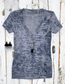 BASIC BURNOUT DEEP V-NECK TEE - GREY – privityboutique