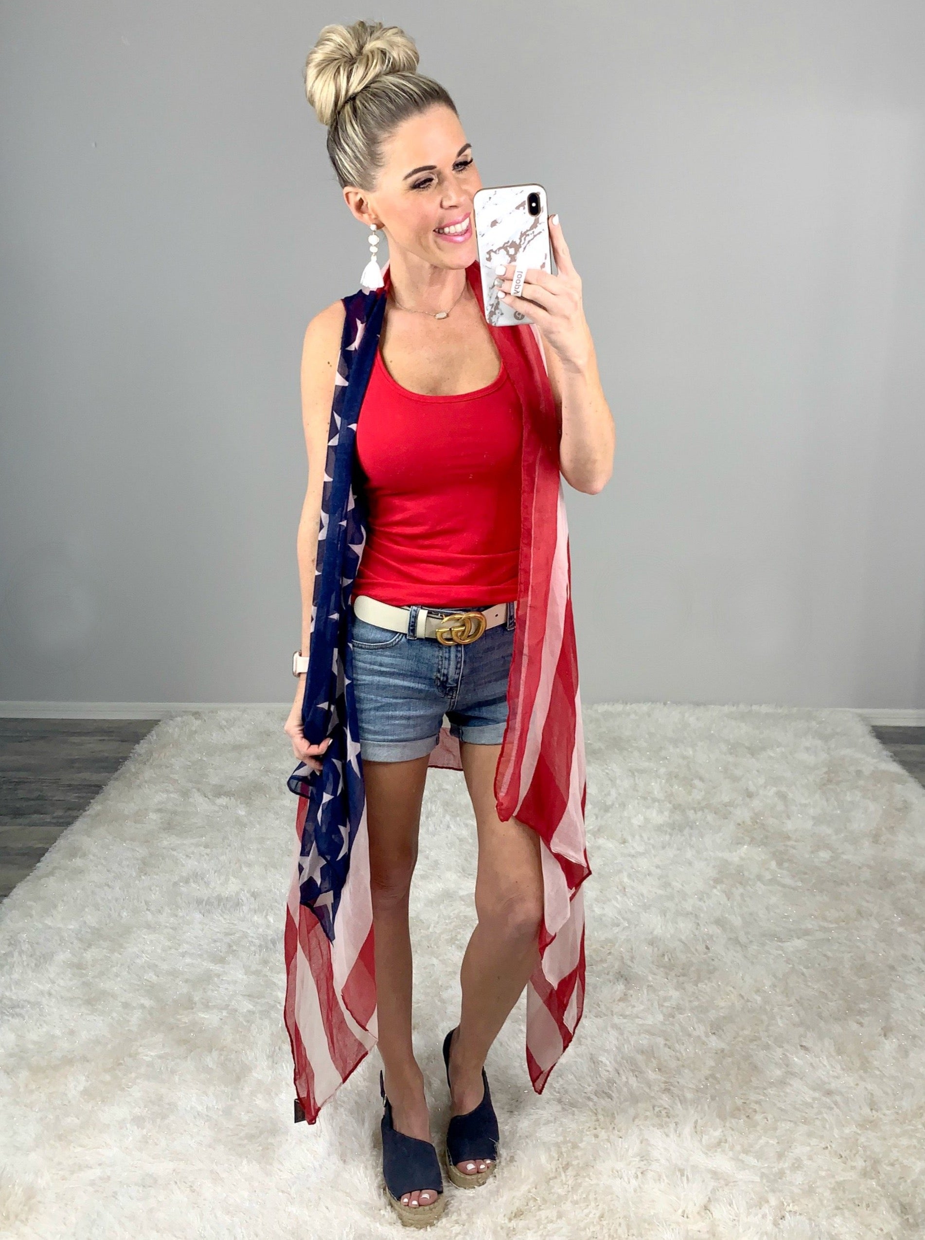 America the Beautiful Vest Kimono-kimono-privityboutique.com-Privity Boutique, Women’s Fashion Boutique in Mesa, Arizona