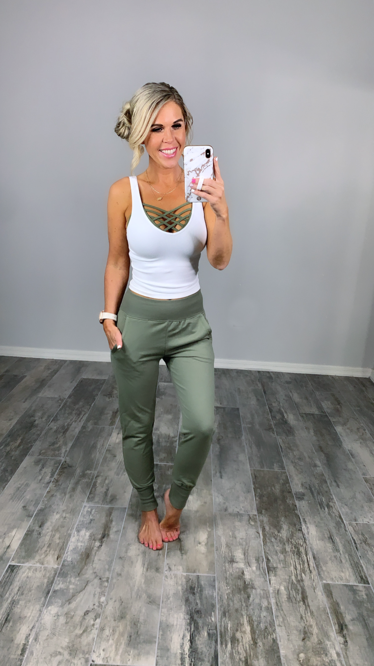 Lounging Around Joggers - Sage-palazzo-privityboutique.com-Privity Boutique, Women’s Fashion Boutique in Mesa, Arizona