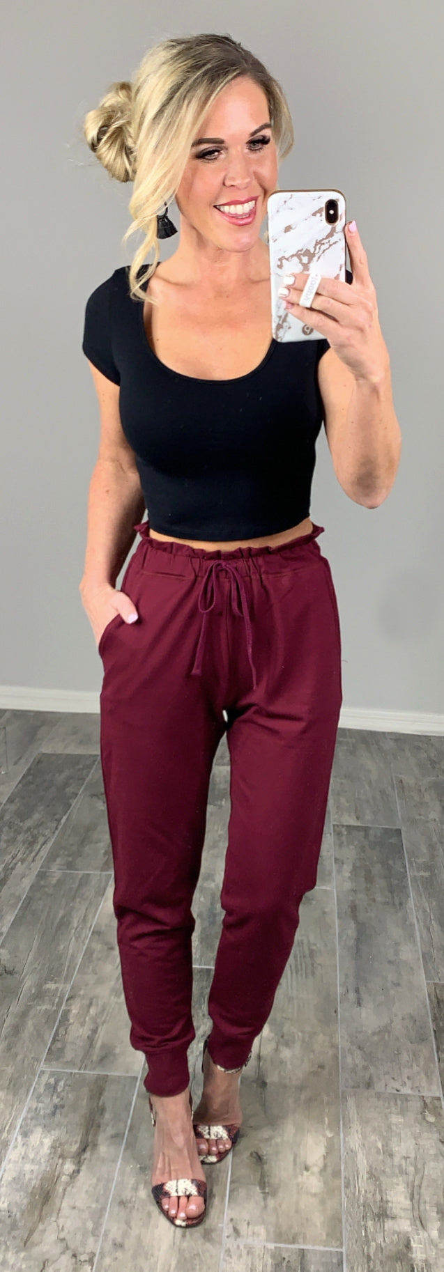 Perfect Pocket Joggers - Burgundy-joggers-privityboutique.com-Privity Boutique, Women’s Fashion Boutique in Mesa, Arizona