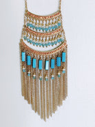 Never Too Much Tassel Necklace: Turquoise-necklace-privityboutique.com-Privity Boutique, Women’s Fashion Boutique in Mesa, Arizona