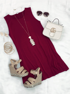 Basic Pocket Tank Dress - Wine-Dress-privityboutique.com-Privity Boutique, Women’s Fashion Boutique in Mesa, Arizona