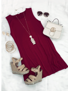 Basic Pocket Tank Dress - Wine-Dress-privityboutique.com-Privity Boutique, Women’s Fashion Boutique in Mesa, Arizona