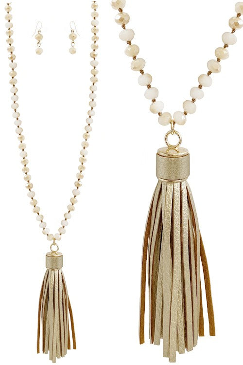 Taking Chances Beaded Necklace-beaded tassel necklace-privityboutique.com-Privity Boutique, Women’s Fashion Boutique in Mesa, Arizona