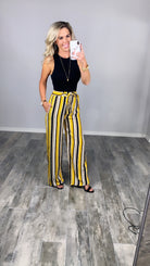 Something to Ponder Striped Pants - Mustard-palazzo-privityboutique.com-Privity Boutique, Women’s Fashion Boutique in Mesa, Arizona