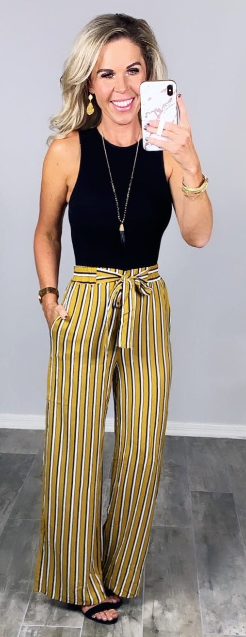 Take The Lead Pants - Mustard-palazzo-privityboutique.com-Privity Boutique, Women’s Fashion Boutique in Mesa, Arizona