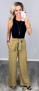 Take The Lead Pants - Mustard-palazzo-privityboutique.com-Privity Boutique, Women’s Fashion Boutique in Mesa, Arizona