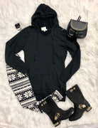 Long Hooded Sweatshirt: Black-Tunic-privityboutique-Privity Boutique, Women’s Fashion Boutique in Mesa, Arizona