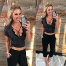 BASIC BURNOUT DEEP V-NECK TEE - BLACK-Top-privityboutique.com-Privity Boutique, Women’s Fashion Boutique in Mesa, Arizona