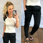 Black Pocket Joggers-joggers-privityboutique.com-Privity Boutique, Women’s Fashion Boutique in Mesa, Arizona