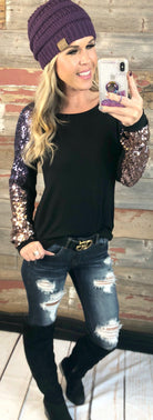 Out Shine Sequin Long Sleeved Top-Top-privityboutique-Privity Boutique, Women’s Fashion Boutique in Mesa, Arizona