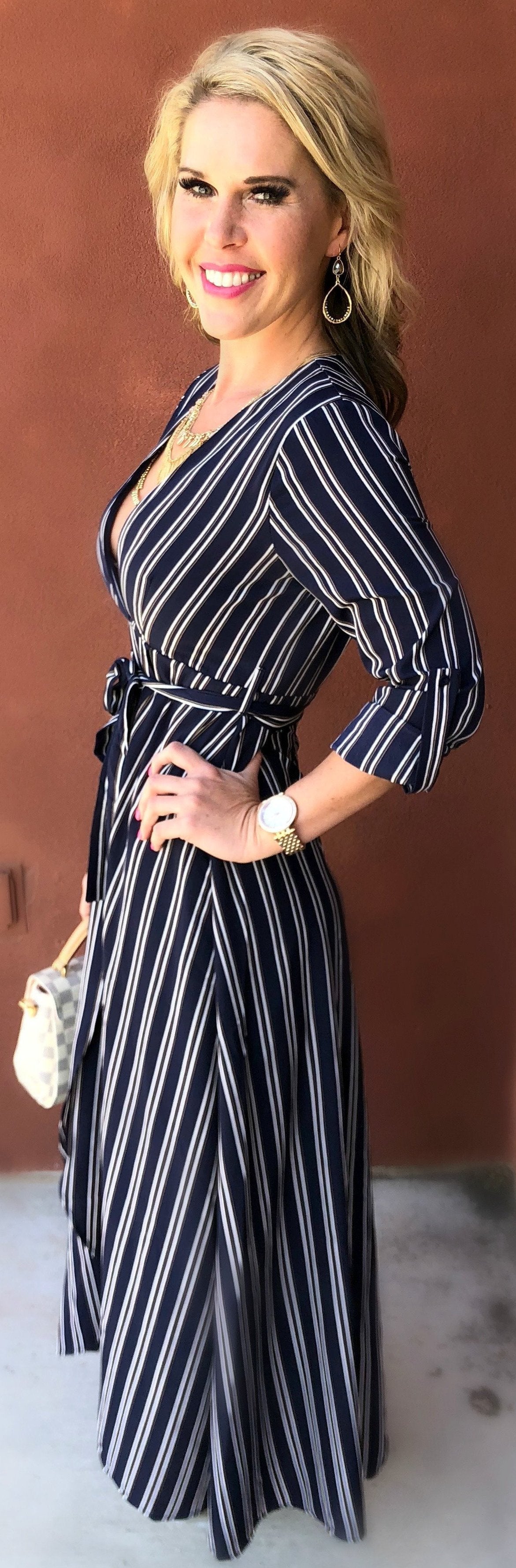 All the Stripes Navy Dress-Dress-privityboutique.com-Privity Boutique, Women’s Fashion Boutique in Mesa, Arizona