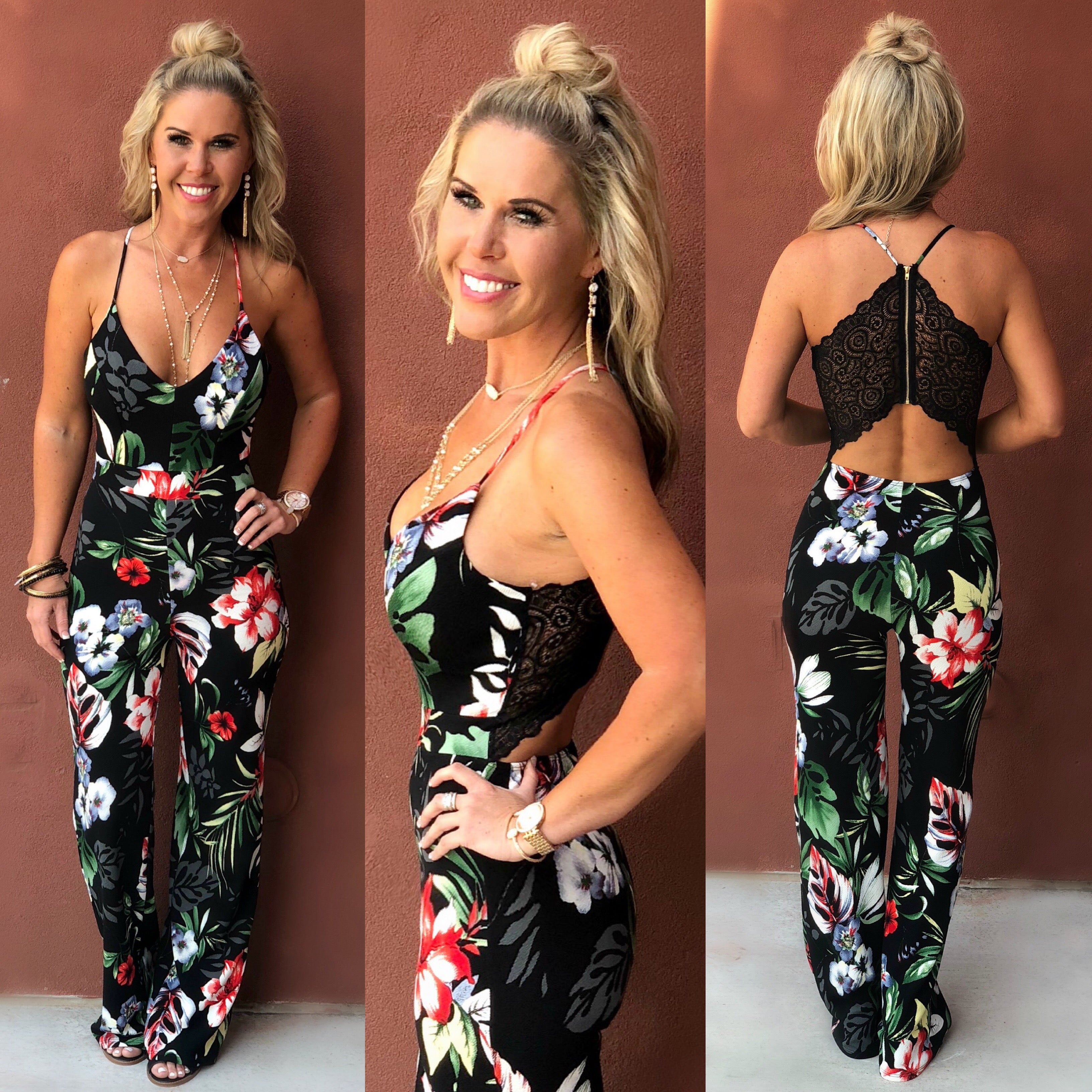 Life is Great Floral Jumpsuit-Jumpsuits-privityboutique.com-Privity Boutique, Women’s Fashion Boutique in Mesa, Arizona