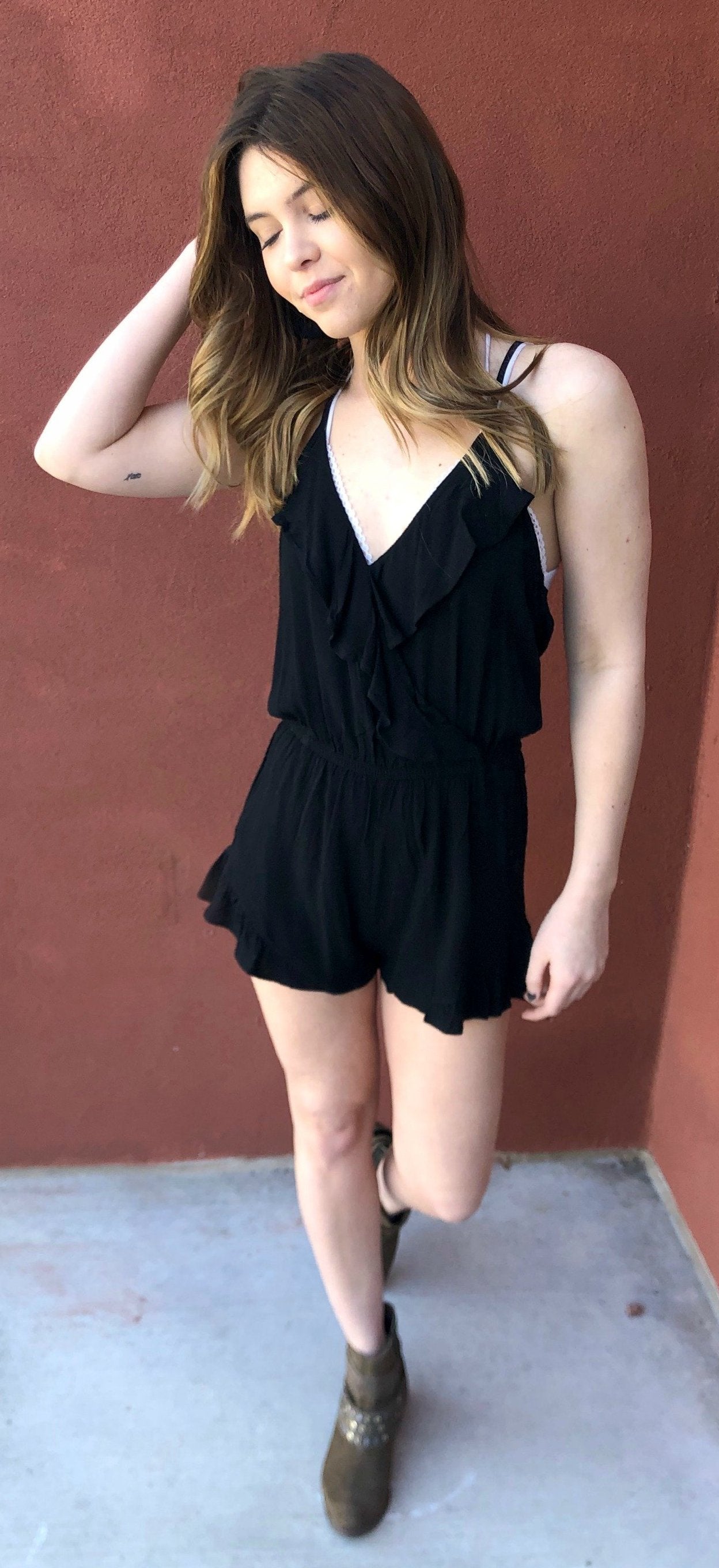 Take it In Black Romper-romper-privityboutique.com-Privity Boutique, Women’s Fashion Boutique in Mesa, Arizona