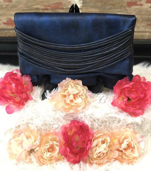 Just Zip It Cross Body Clutch: Blue-privityboutique-Privity Boutique, Women’s Fashion Boutique in Mesa, Arizona