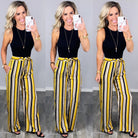 Something to Ponder Striped Pants - Mustard-palazzo-privityboutique.com-Privity Boutique, Women’s Fashion Boutique in Mesa, Arizona