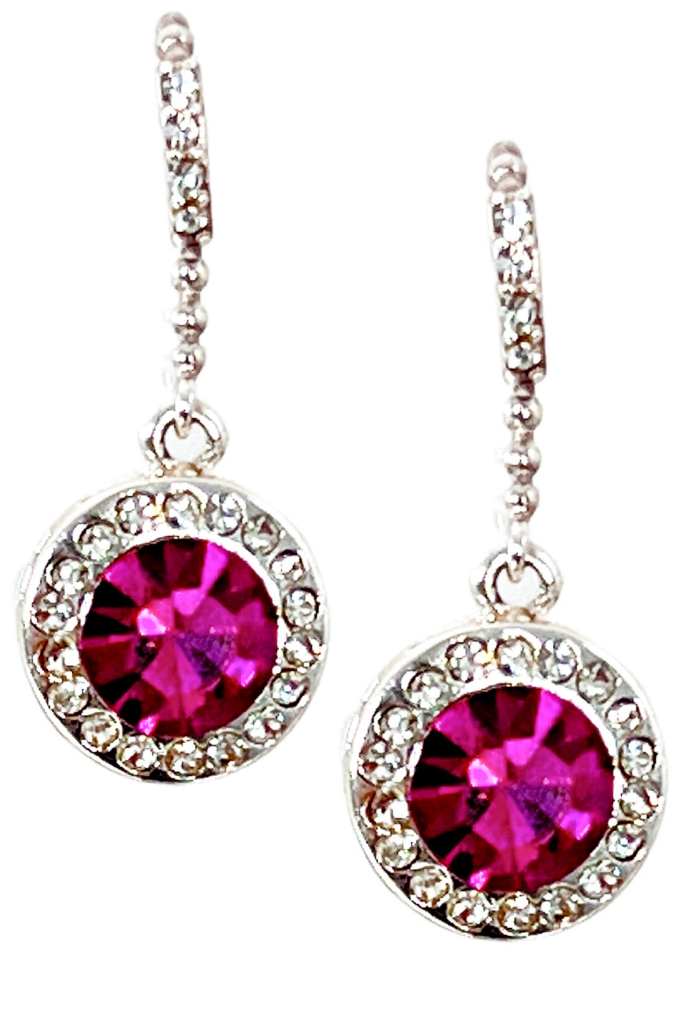 Pink & Rhinestone Earrings-privityboutique-Privity Boutique, Women’s Fashion Boutique in Mesa, Arizona