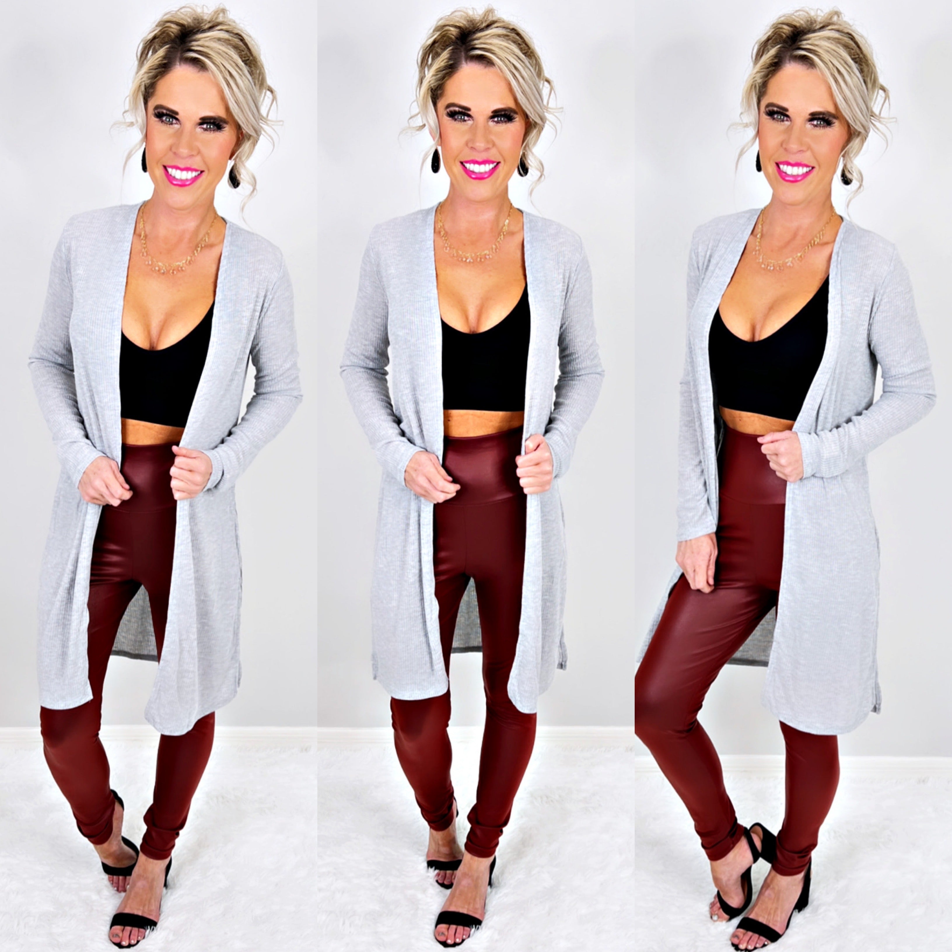 Keep Your Secrets Cardigan - H Grey-Top-privityboutique.com-Privity Boutique, Women’s Fashion Boutique in Mesa, Arizona