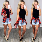 Penny Plaid Flannel Top - Buffalo Red-flannel-privityboutique-Privity Boutique, Women’s Fashion Boutique in Mesa, Arizona