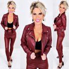 Breaking Promises Faux Leather Jacket - Burgundy-Top-privityboutique.com-Privity Boutique, Women’s Fashion Boutique in Mesa, Arizona