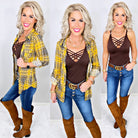 Penny Plaid Flannel Top - Mustard/Black-flannel-privityboutique-Privity Boutique, Women’s Fashion Boutique in Mesa, Arizona