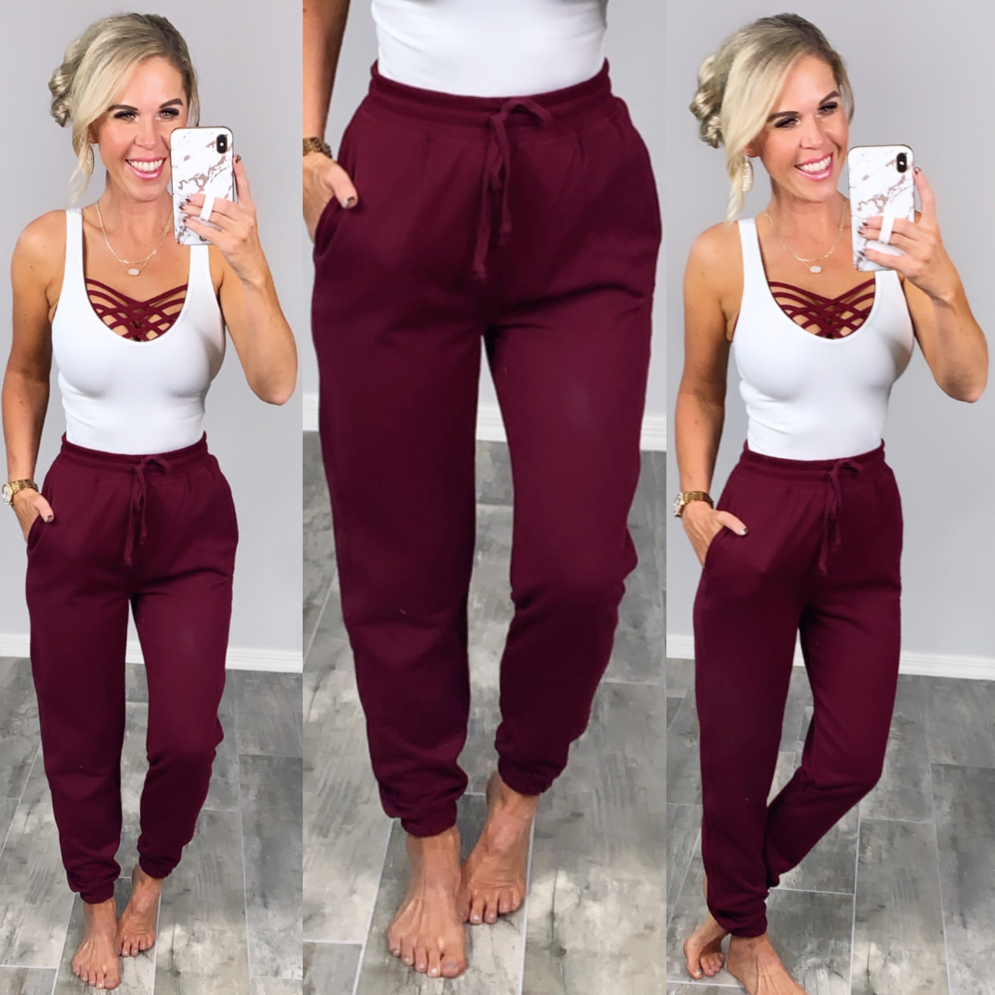Anybody Lush Jersey Set of Two Joggers Women's Pants Rose Berry