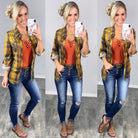 Penny Plaid Flannel Top - Mustard Multi-flannel-privityboutique-Privity Boutique, Women’s Fashion Boutique in Mesa, Arizona