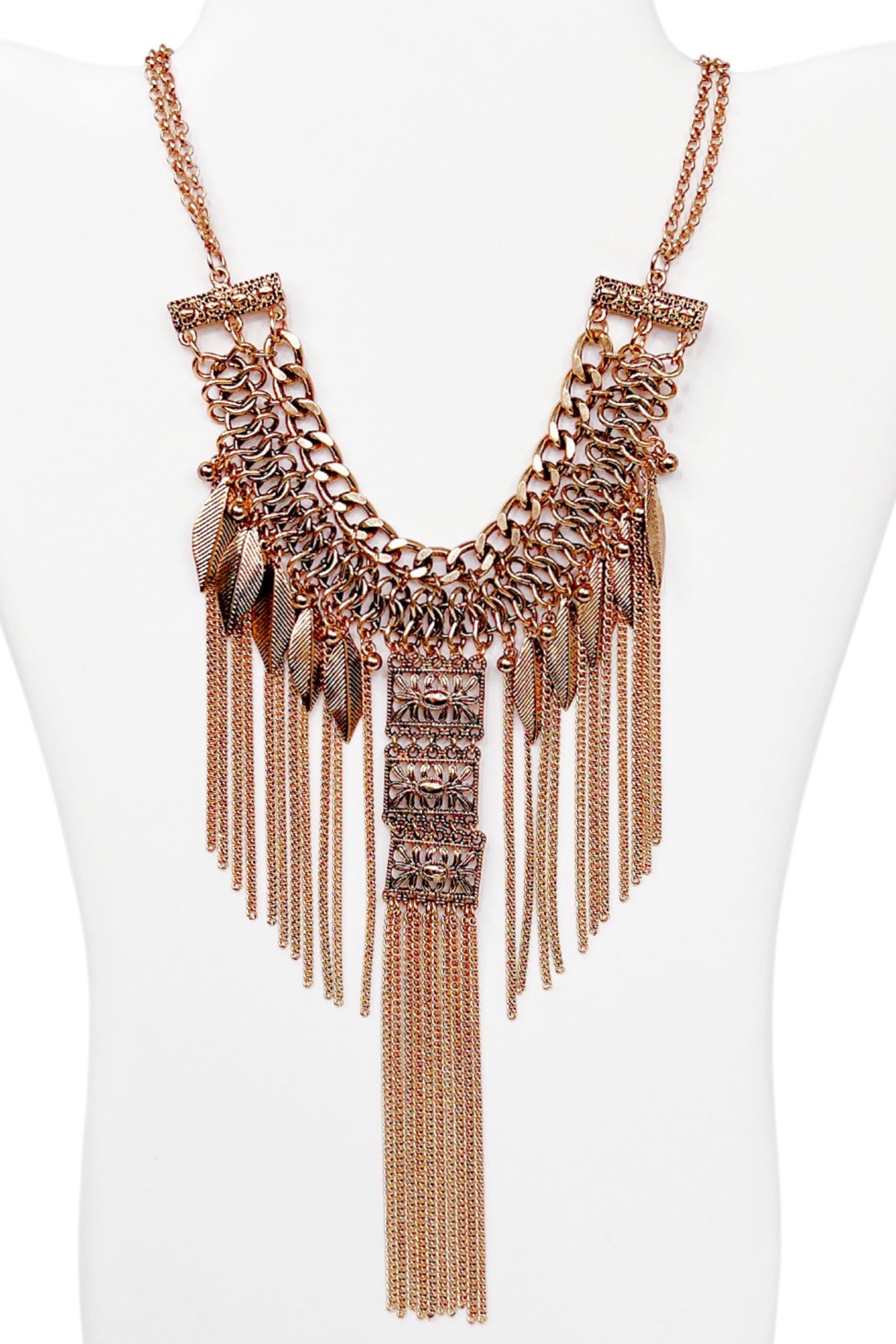 Falling Leaves Tassel Necklace-necklace-privityboutique.com-Privity Boutique, Women’s Fashion Boutique in Mesa, Arizona