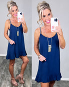 Sunday Brunch Ruffle Dress - Navy-Dress-privityboutique.com-Privity Boutique, Women’s Fashion Boutique in Mesa, Arizona