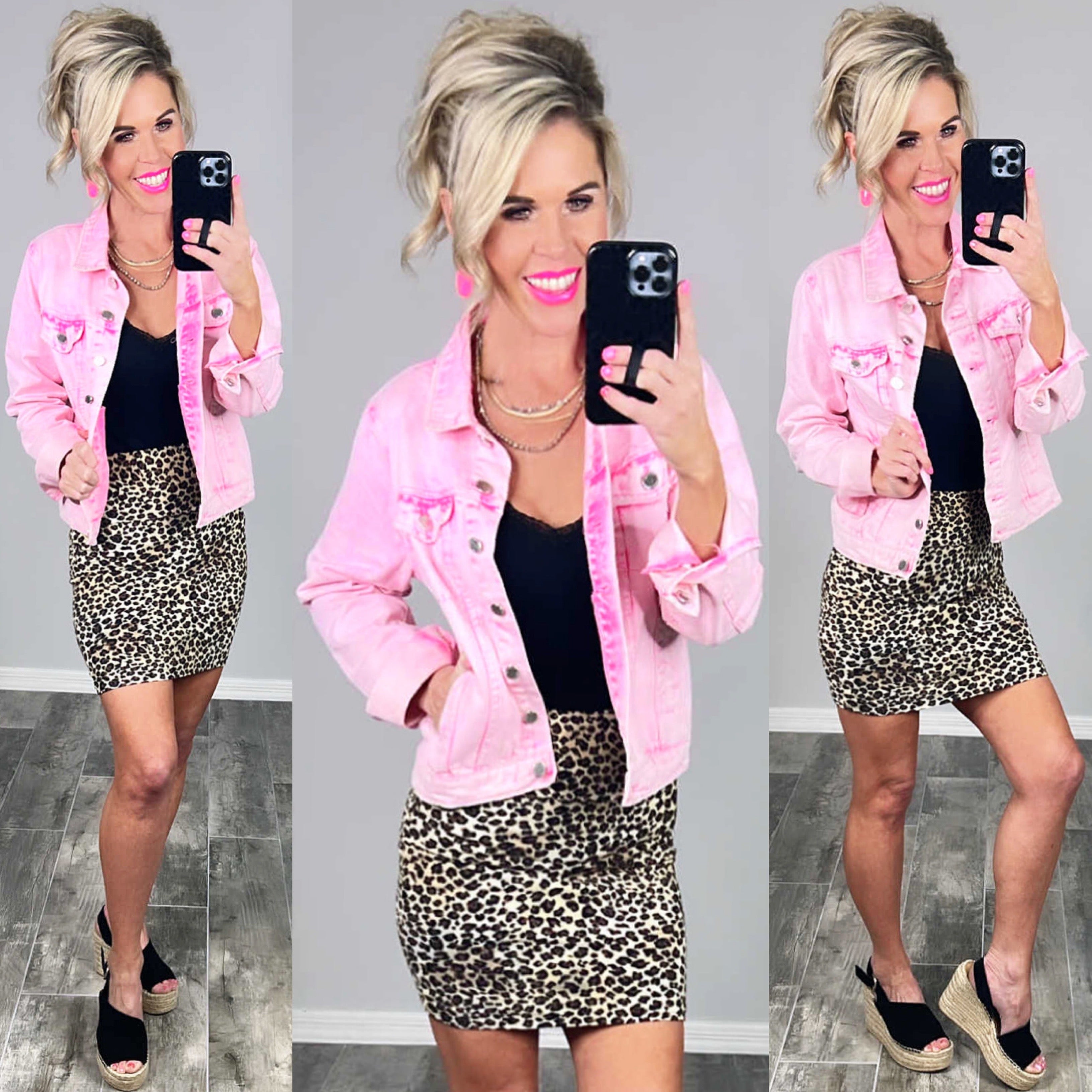 Bright Pink Washed Jacket-Top-privityboutique.com-Privity Boutique, Women’s Fashion Boutique in Mesa, Arizona