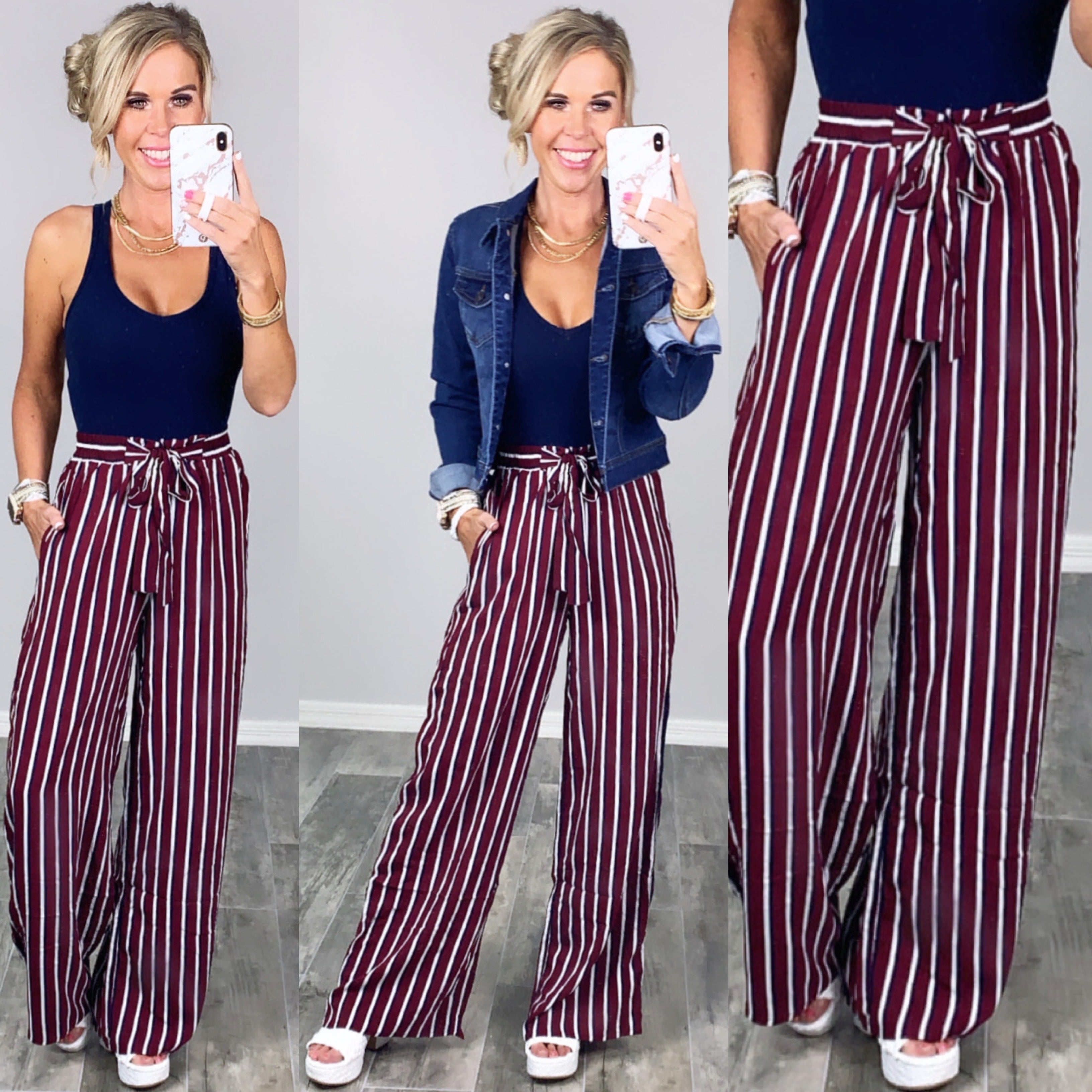 Something to Ponder Striped Pants-palazzo-privityboutique.com-Privity Boutique, Women’s Fashion Boutique in Mesa, Arizona