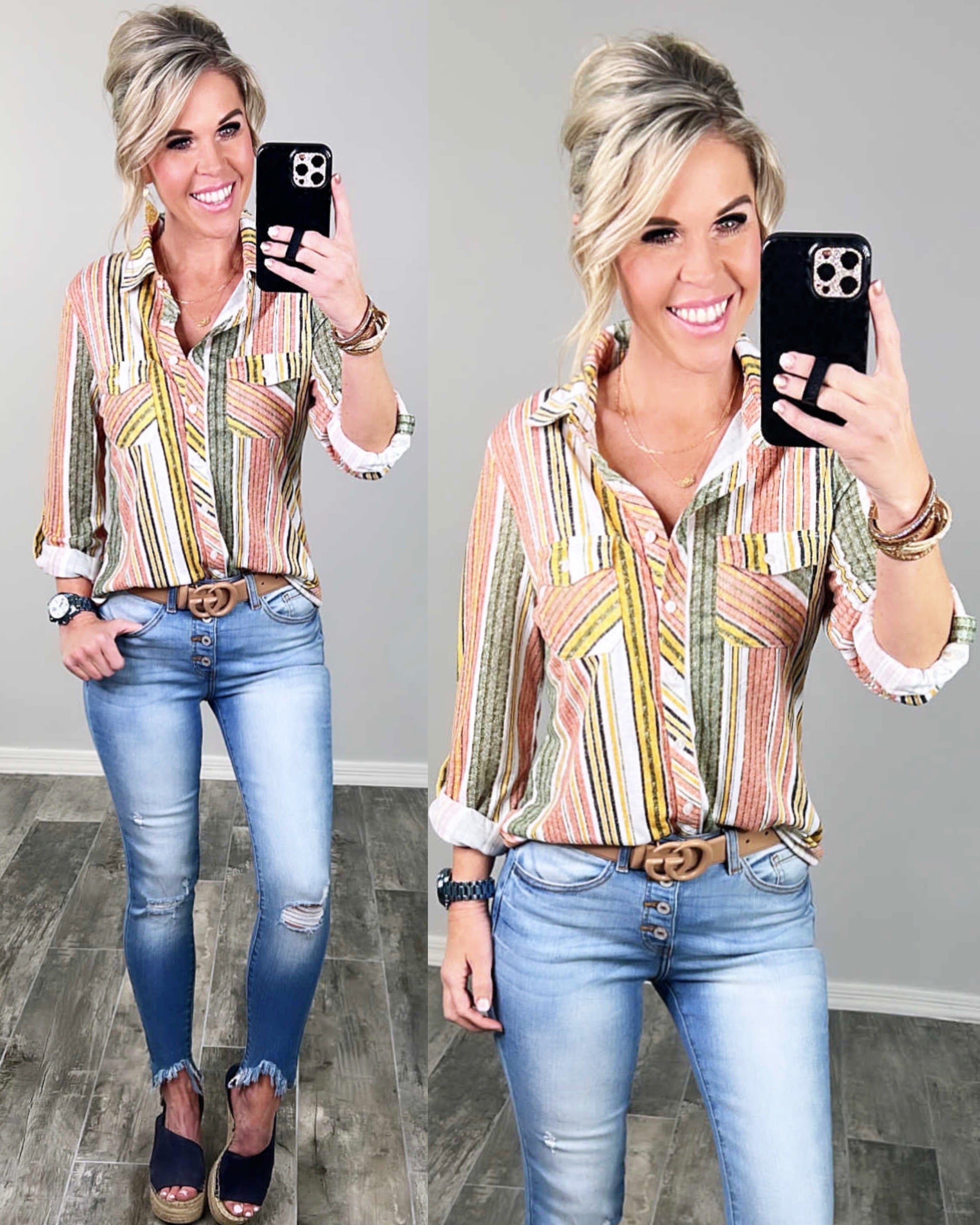 New Edition Striped Top-flannel-privityboutique-Privity Boutique, Women’s Fashion Boutique in Mesa, Arizona