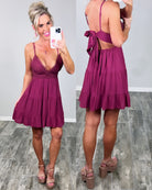 A Romantic Twist Dress - Plum-Dress-privityboutique.com-Privity Boutique, Women’s Fashion Boutique in Mesa, Arizona