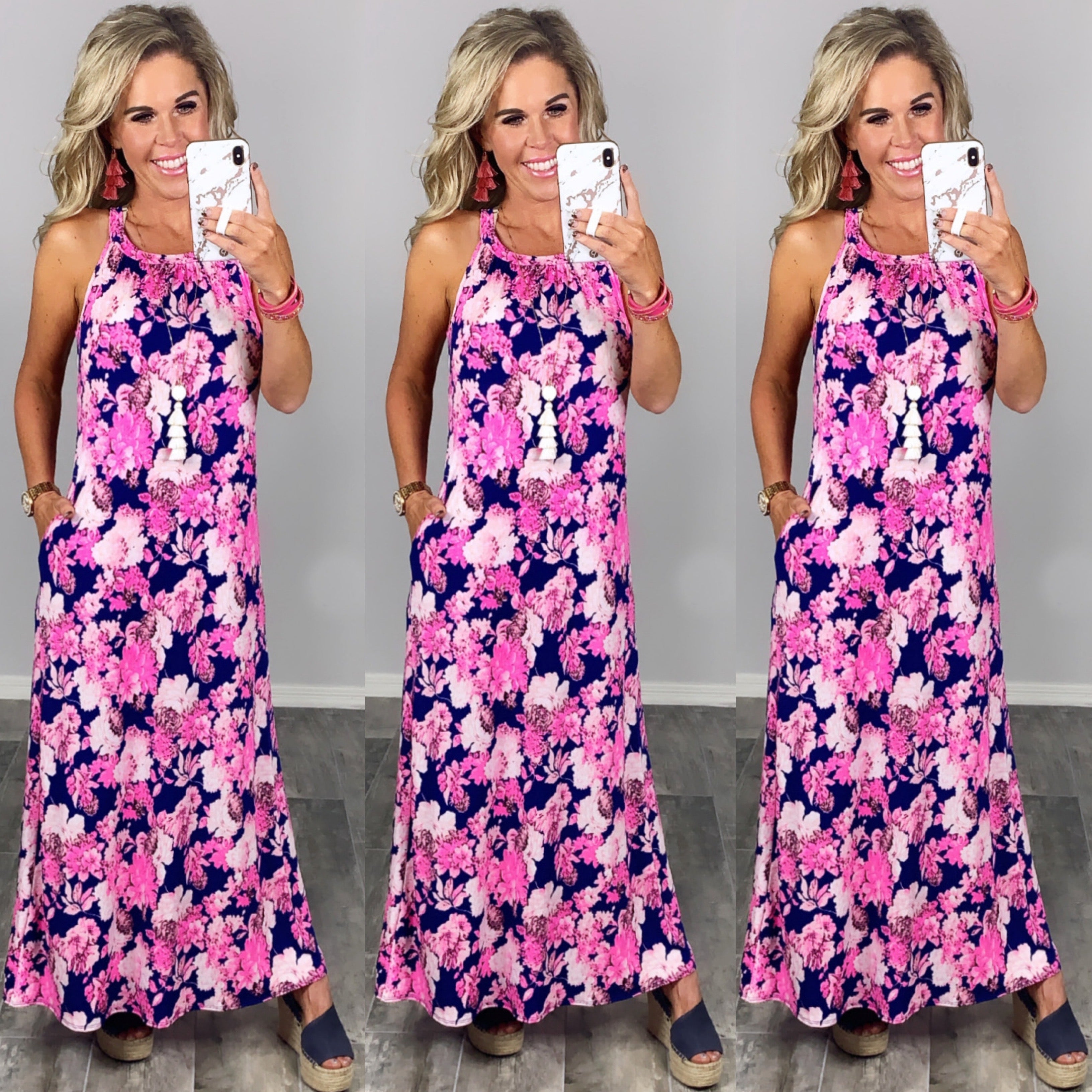 Bright Floral Maxi Dress-Dress-privityboutique.com-Privity Boutique, Women’s Fashion Boutique in Mesa, Arizona