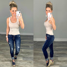 Kan Can Exposed Button Cuff Jeans-jeans-privityboutique-Privity Boutique, Women’s Fashion Boutique in Mesa, Arizona