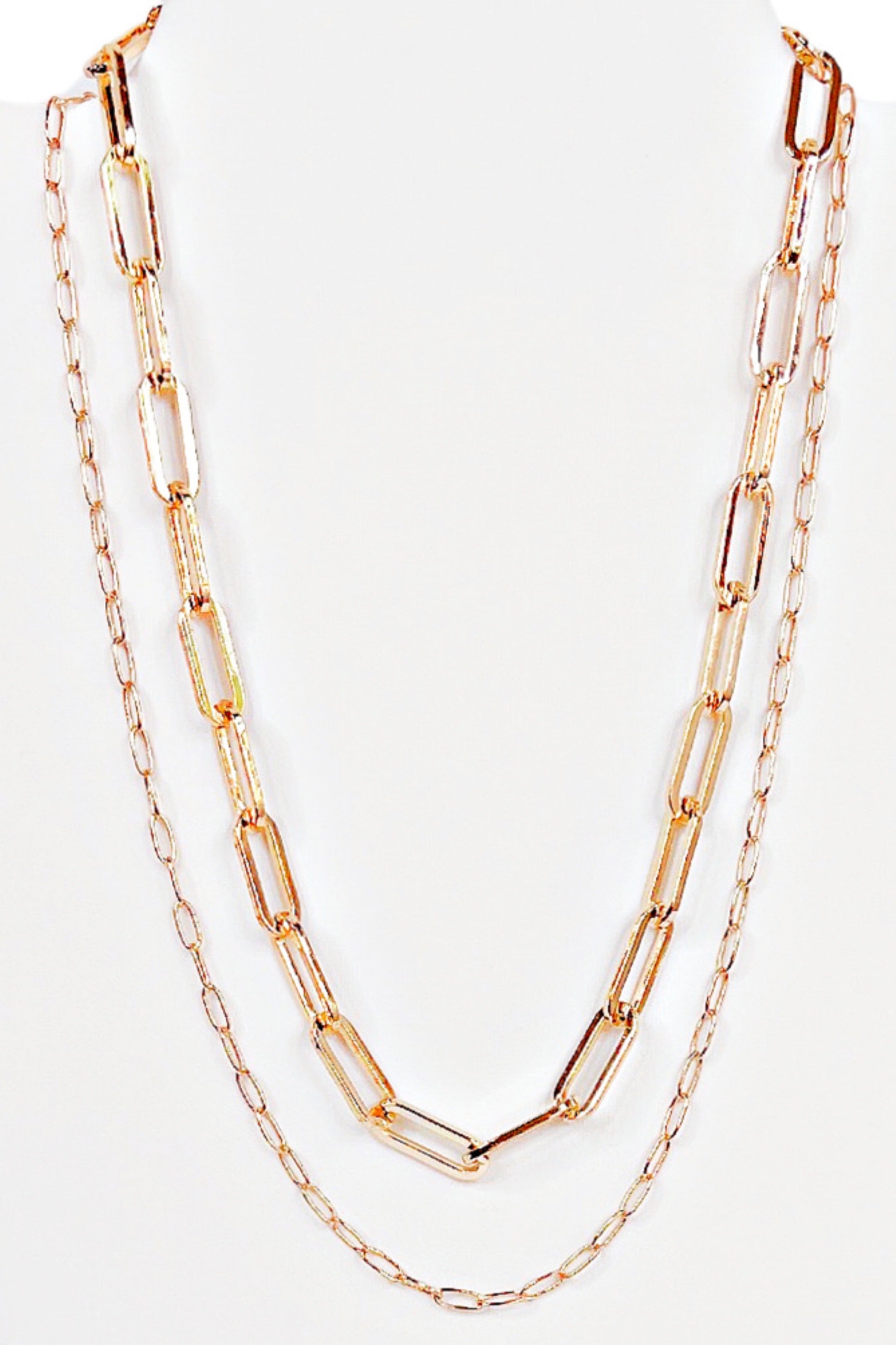 Break Of Dawn Layered Chain Necklace-statement necklace-privityboutique.com-Privity Boutique, Women’s Fashion Boutique in Mesa, Arizona