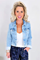 Stay Beautiful Light Wash Jean Jacket-Top-privityboutique.com-Privity Boutique, Women’s Fashion Boutique in Mesa, Arizona