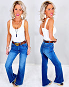 Taking On The Town Fray Hem Flare Jeans-privityboutique-Privity Boutique, Women’s Fashion Boutique in Mesa, Arizona