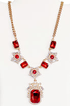 Red & Glamorous Necklace-statement necklace-privityboutique.com-Privity Boutique, Women’s Fashion Boutique in Mesa, Arizona