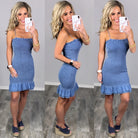 A Simple Request Dress - Blue-Dress-privityboutique.com-Privity Boutique, Women’s Fashion Boutique in Mesa, Arizona