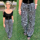 Leopard Pants - Grey-palazzo-privityboutique.com-Privity Boutique, Women’s Fashion Boutique in Mesa, Arizona