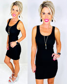 Daily Thoughts Ribbed Tank Dress - Black-Dress-privityboutique.com-Privity Boutique, Women’s Fashion Boutique in Mesa, Arizona